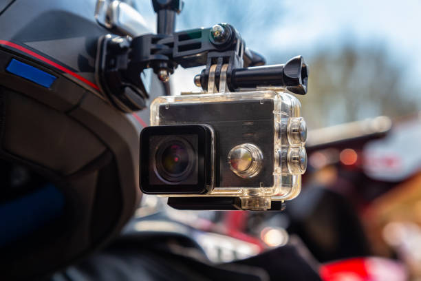 istock Action camera on a motorcycle rider's helmet 1144136993