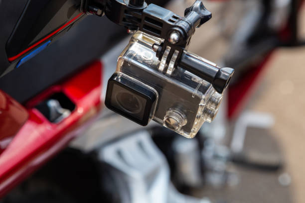 istock Action camera on a motorcycle rider's helmet 1144137037