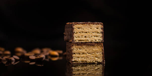 istock candies waffles chocolate filled (cream filling). food background. top view 1144137107