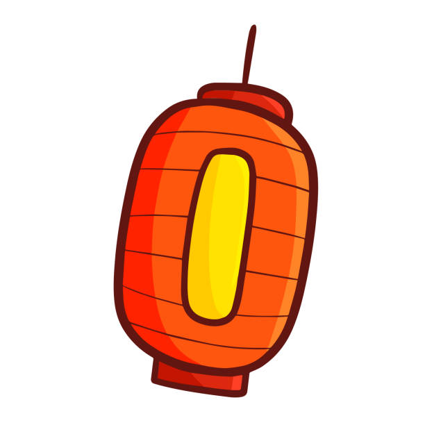 elips lantern shape Funny and cute elips lantern shape - vector chinese lampion stock illustrations