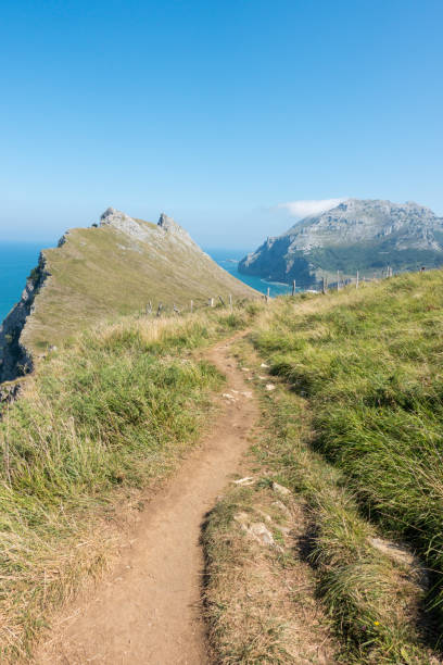 istock Hiking path along the oceancoast with incredible views over the cliffs 1144138382