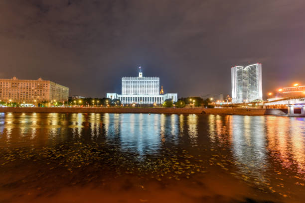 The White House also known as the Russian White House, a government building in Moscow.