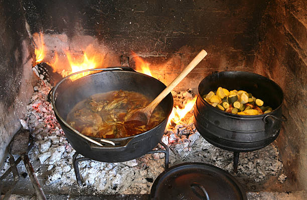 pot cooking stock photo