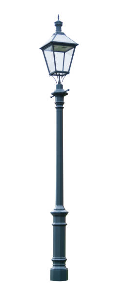 istock Lamppost with single bulb, isolated on a white background (design element) 1144142713