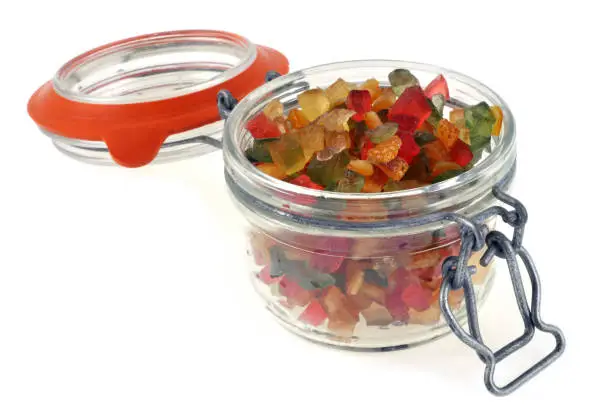 Photo of Jar of candied fruit