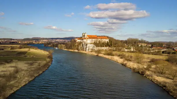 Wisla and the Benedictine Monastery in Tyniec, Poland