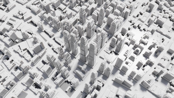 istock Aerial view of cityscape background 1144149405