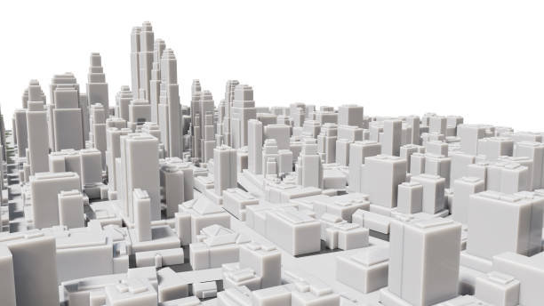 istock Aerial view of cityscape background 1144149419