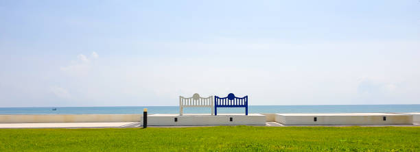 istock 2 chairs on the beach with blue sky on background relax vacation 1144153824