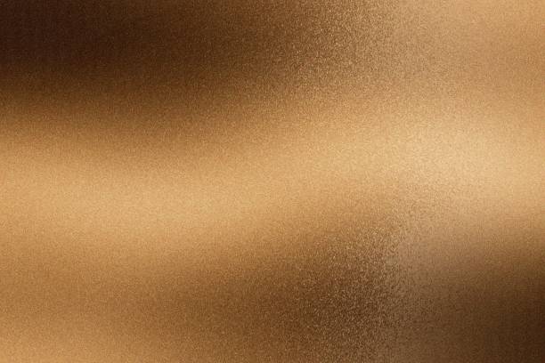 istock Abstract texture background, sparkle brushed brown metal wall 1144157686