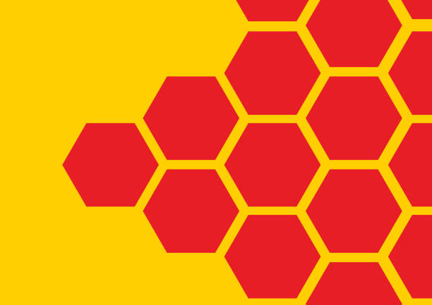 voštinové bezešvé vzorové pozadí - plástvový vzor vzor stock ilustrace