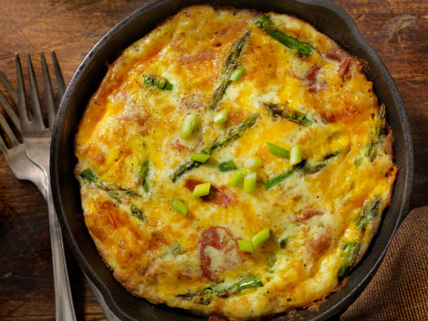 istock Cheese Frittata with Asparagus and Prosciutto 1144161135