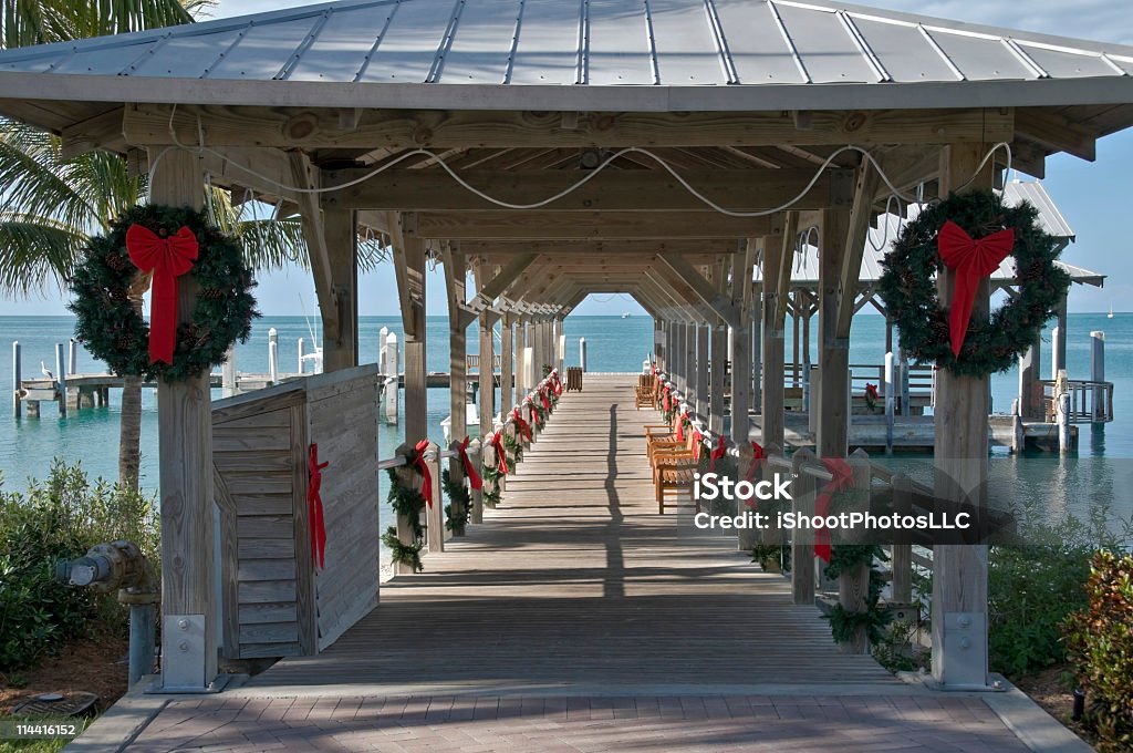 Decorate Dock - Foto stock royalty-free di Natale
