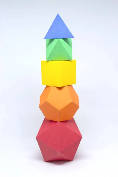 Photo of Regular solids: tetrahedron, hexahedron, octahedron, dodecahedron and icosahedron