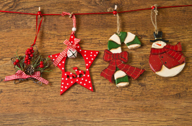 istock Christmas decoration over wooden background 1144162582