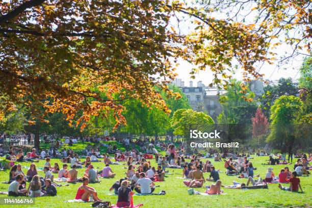 Frühling In Paris Stockfoto und mehr Bilder von Picknick - Picknick, Parkanlage, Paris