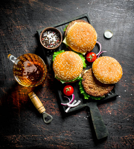 istock Burgers with beer and spices. 1144174052