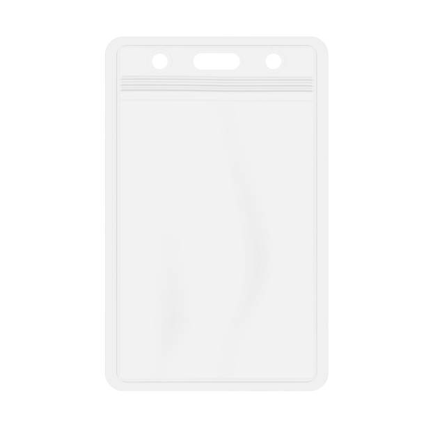 Clear Plastic Card Holder With Zip Lock Isolated On White Background  Realistic Vector Mockup Vertical Vinyl Badge Sleeve Envelope With Hanging  Slot Template Stock Illustration - Download Image Now - iStock