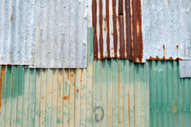 istock Old zinc wall surface Fence 1144175677
