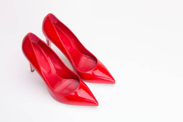 istock Red high-heeled shoes. 1144175994