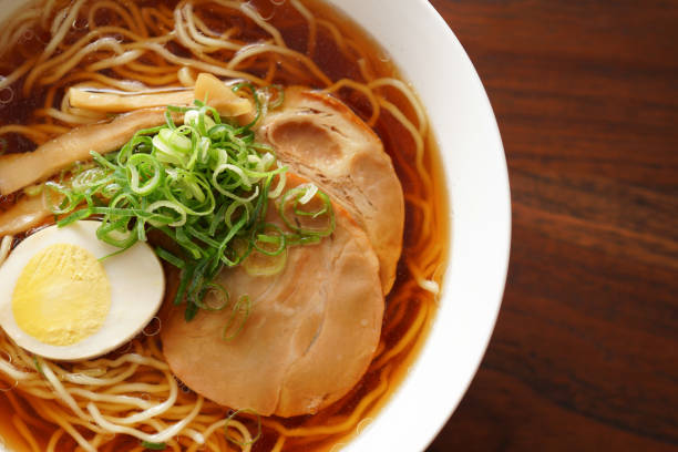 istock Ramen noodles in soy sauce flavored soup. 1144176872