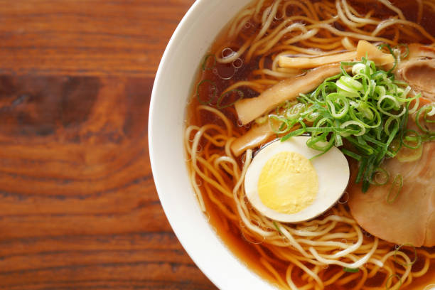istock Ramen noodles in soy sauce flavored soup. 1144176889