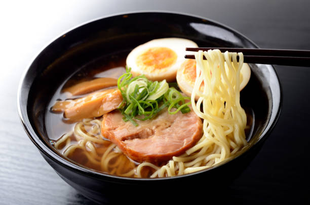 istock Ramen noodles in soy sauce flavored soup. 1144176913