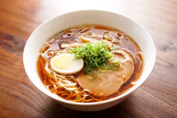 istock Ramen noodles in soy sauce flavored soup. 1144177203