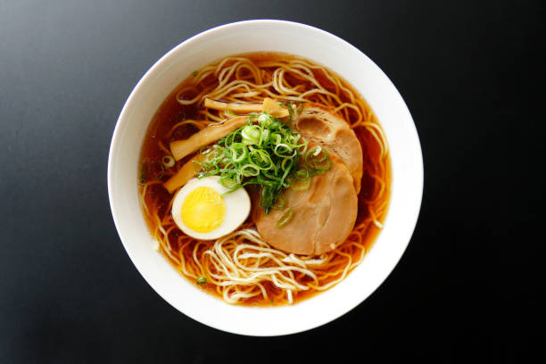 istock Ramen noodles in soy sauce flavored soup. 1144177396