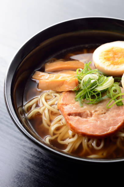 istock Ramen noodles in soy sauce flavored soup. 1144177710