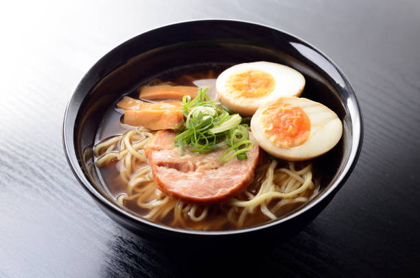 istock Ramen noodles in soy sauce flavored soup. 1144177718