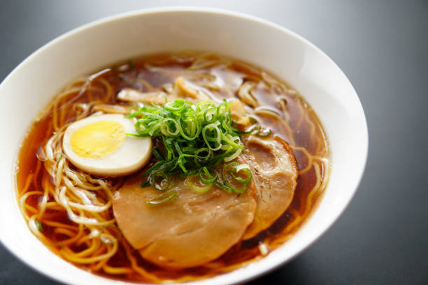 istock Ramen noodles in soy sauce flavored soup. 1144177856