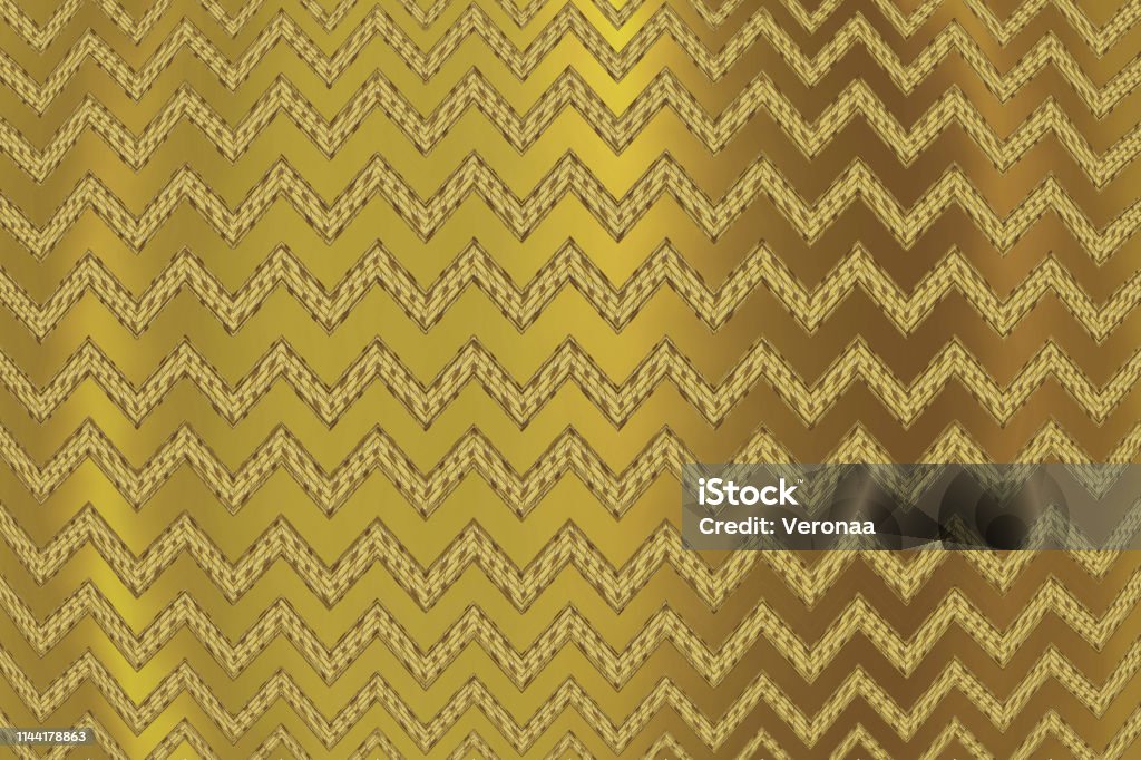 Golden pattern in zigzag 2015 stock illustration