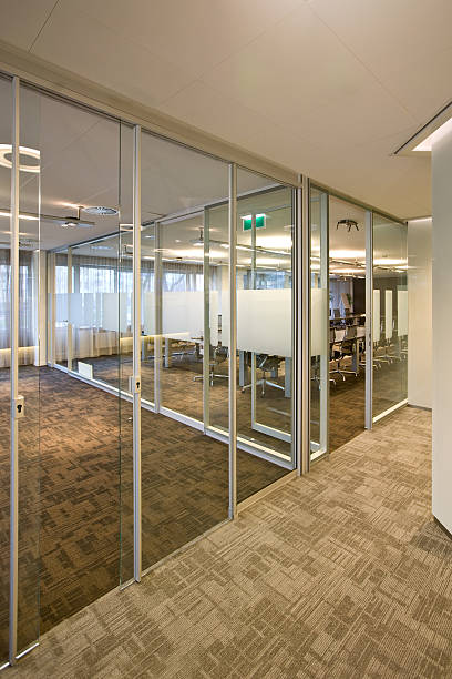istock Glass entrance to a board room 114417946
