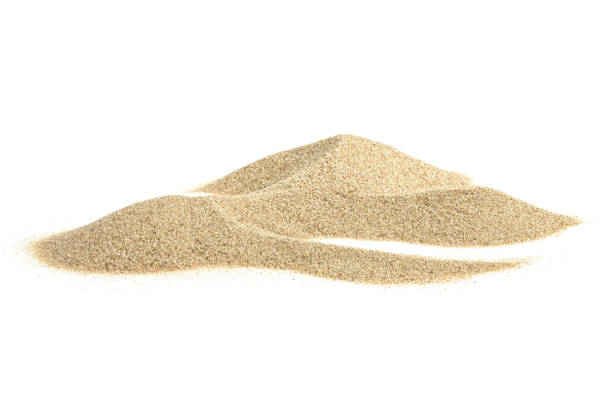 istock Pile desert sand isolated on white background 1144180675