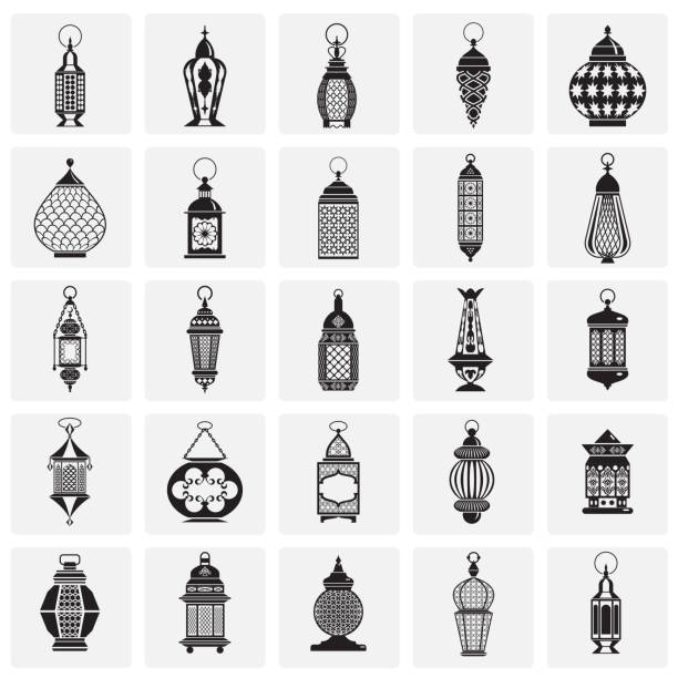 Lantern icons set on squares background for graphic and web design. Simple vector sign. Internet concept symbol for website button or mobile app. Lantern icons set on squares background for graphic and web design. Simple vector sign. Internet concept symbol for website button or mobile app kerosene fuel stock illustrations