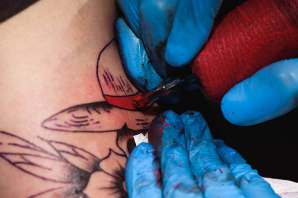 istock Process of making tattoo close-up 1144183045