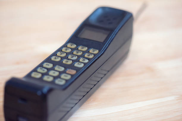 Close up vintage mobile phone
