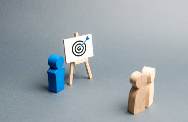 istock The leader explains employee tactics of advertising targeting. Training, briefing. Search strategies for effective advertising campaigns, customer reach. Business processes, hiring employees. 1144186401
