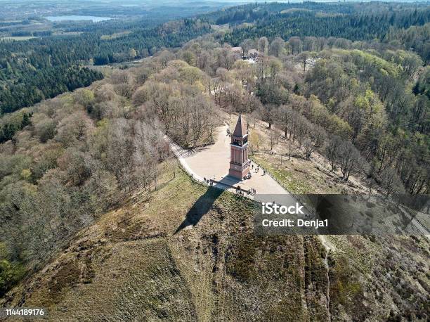 Aerial View Of The Mountain Of Heaven Denmark Stock Photo - Download Image Now - Silkeborg - Denmark, Aerial View, Beauty