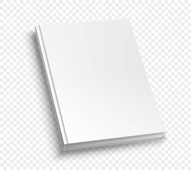 White hardcover book isolated on white background. Closed book vector illustration Vector illustration Hardcover Book stock illustrations