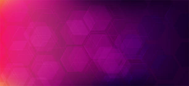 illustrations, cliparts, dessins animés et icônes de fond violet foncé de technologie abstraite - violet two dimensional shape beauty beautiful