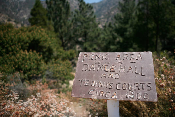 istock Sign Atop Echo Mountain on Pacific Crest Trail 1144196924