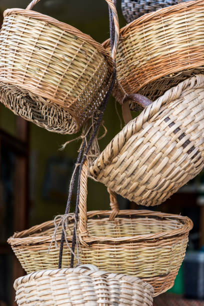 istock hanging handmade wicker baskets in Turkey 1144198135
