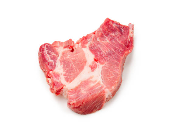 istock Raw pork isolated on white background. 1144199715