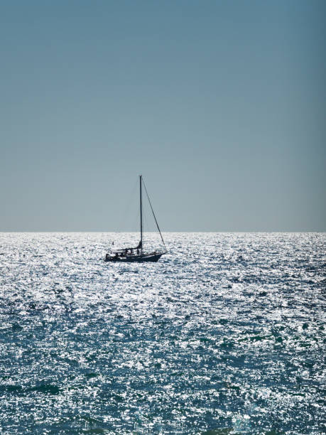 istock Sailboat in bright shiny sea water 1144200116