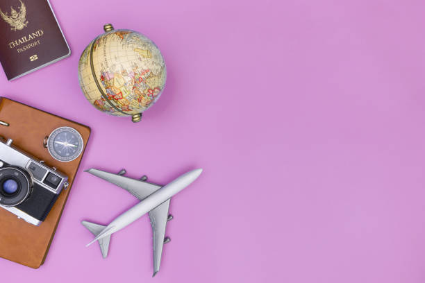 istock vacation travel technolofy gadgets and objects for travel concept 1144202442