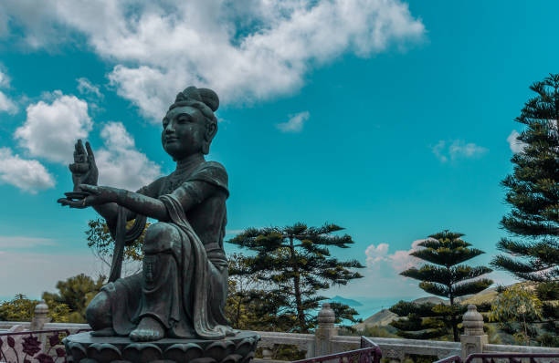 istock Statue near Big Buddha in Hong Kong 1144202470