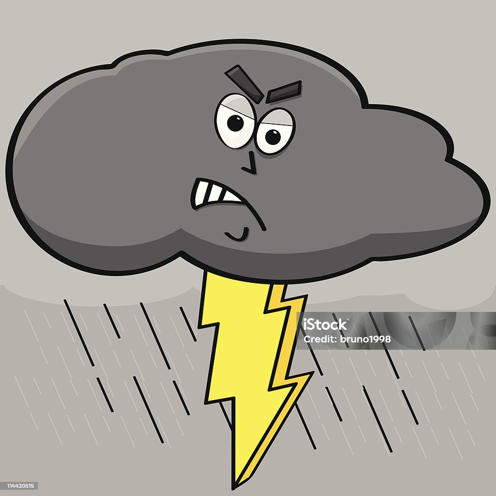 Angry cloud  Anger stock vector