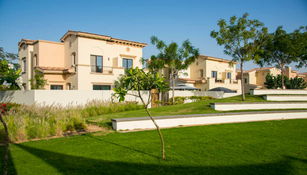 istock Gated residential compound of luxury villa development. 1144205875